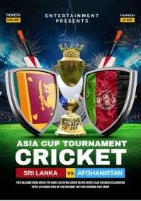 Afghanistan vs Sri lanka A5 template