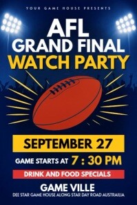 Viola AFL Grand Final Watch Party Poster Template