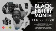 White Black History Month Facebook Cover Video template