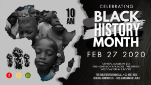 黑色 Black History Month Celebration Facebook-covervideo Template