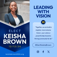 African American Woman Campaign Vote Post template