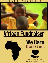 african charity event fundraising event flyer Folder (US Letter) template