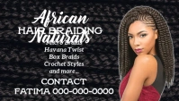african hair braiding business card template