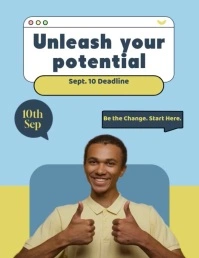 African Man Scholarship Education Flyer template