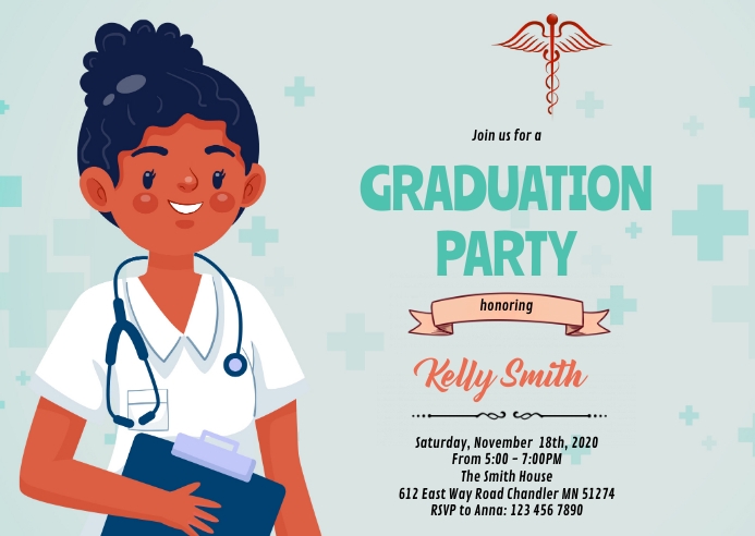 African nurse graduation party invitation Template | PosterMyWall african-nurse-graduation-party-invitation-template-postermywall
