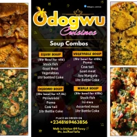 African soup menu flyer Instagram-opslag template
