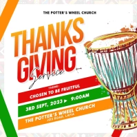 African Thanksgiving flyer Pos Instagram template
