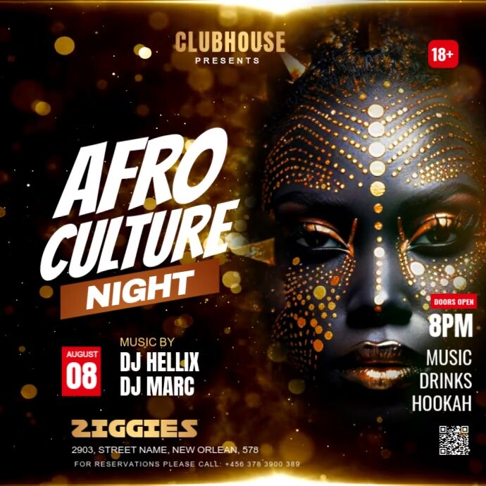 Copy of Afro beat night club DJ party flyer | PosterMyWall