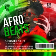 Afro Beat Party Cuadrado (1:1) template