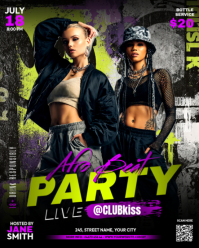 Afro Beat Party Instagram Portrait template