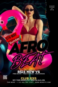 Afro Beat Party Tumblr Graphic template