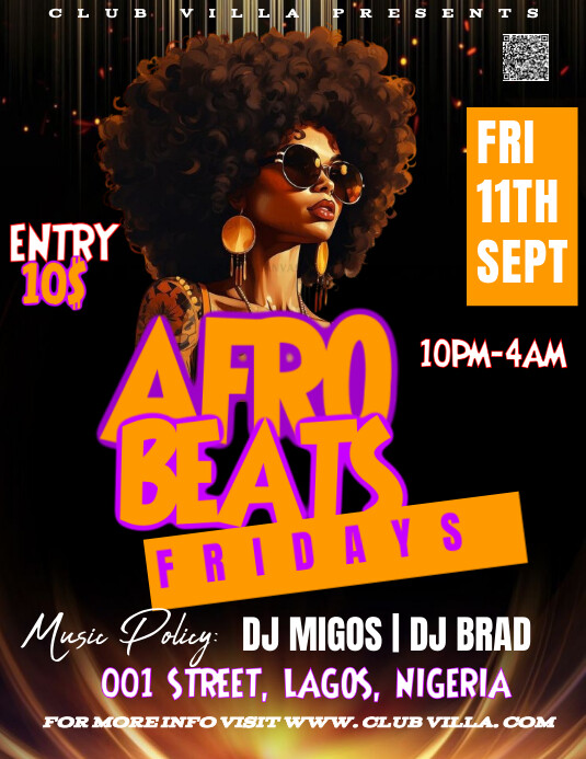 Copy of Afro beats Fridays flyer | PosterMyWall
