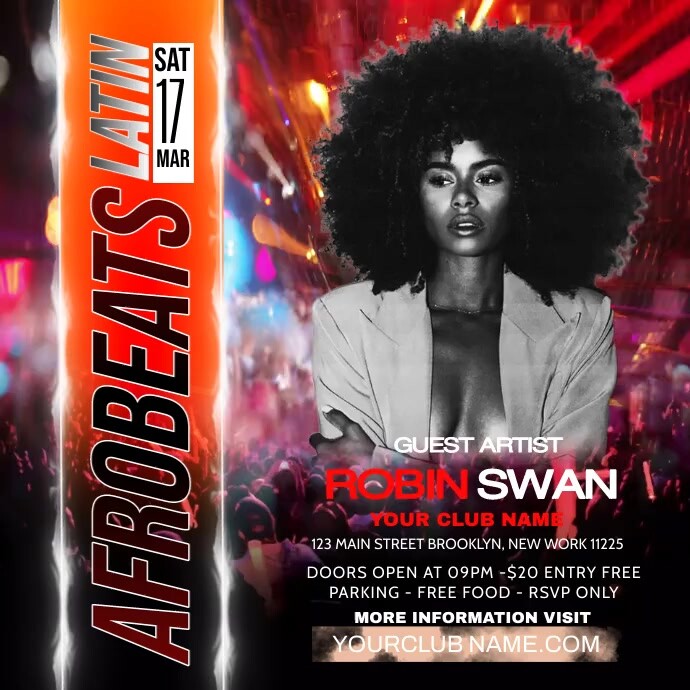 Copy of Afro Beats Latin Party flyer | PosterMyWall