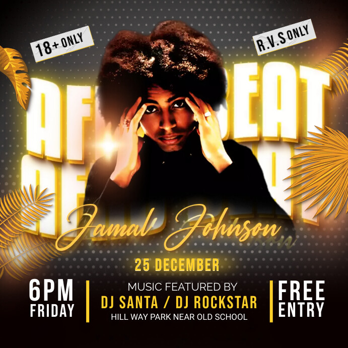 Copy of Afro Beats Latin Party flyer | PosterMyWall