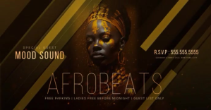 Zwart Afrobeats Event Facebook Event Cover Template