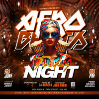 Afro Beats Night Party Flyer Instagram Post template