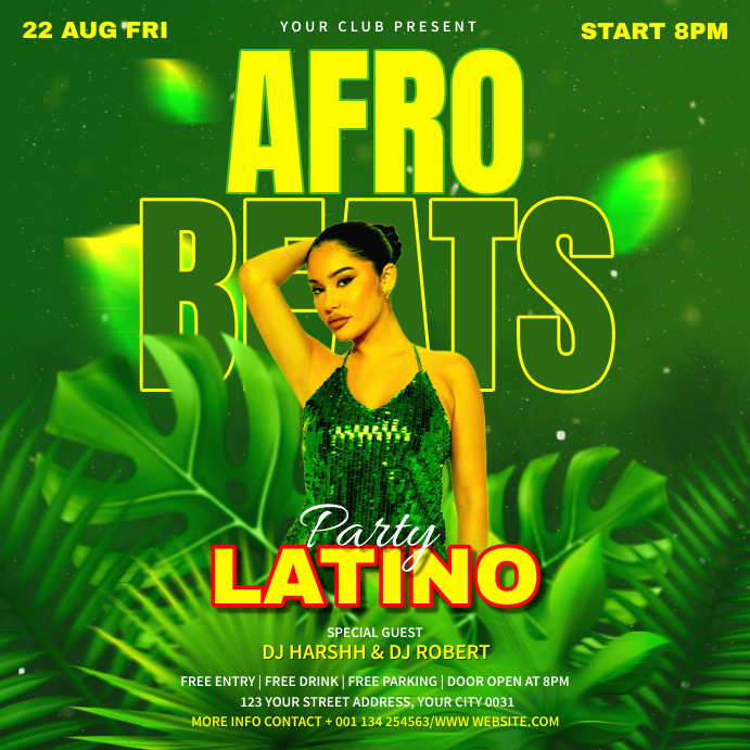 Copy of Afro beats party flyer design | PosterMyWall