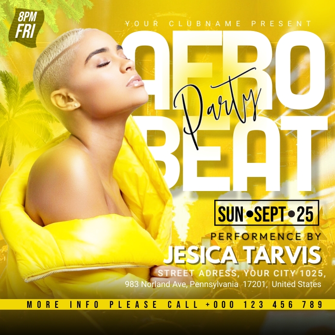 Copy of Afro Beats Party flyer | PosterMyWall