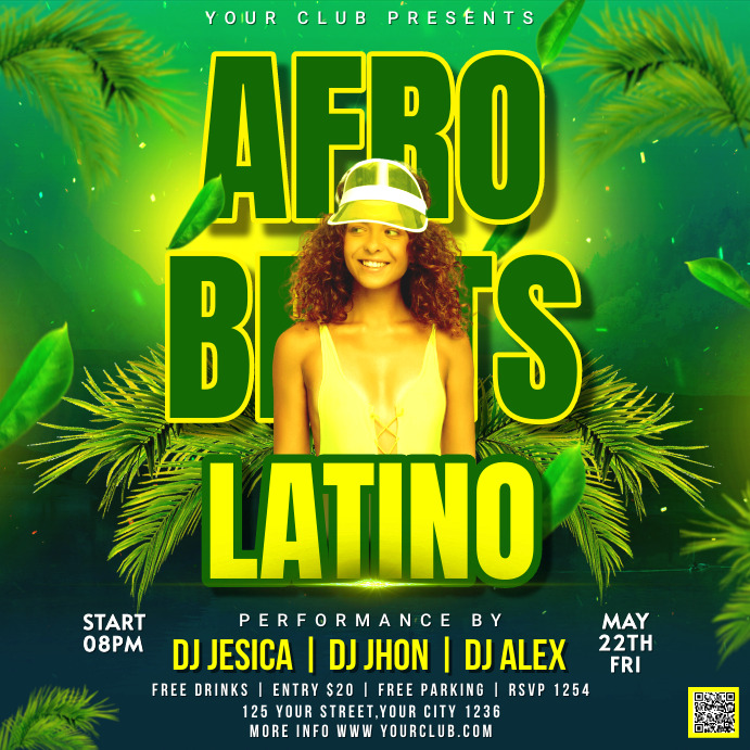 Copy of Afro beats party flyer design | PosterMyWall