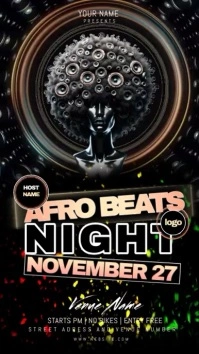 afro beats party night instagram story ad template