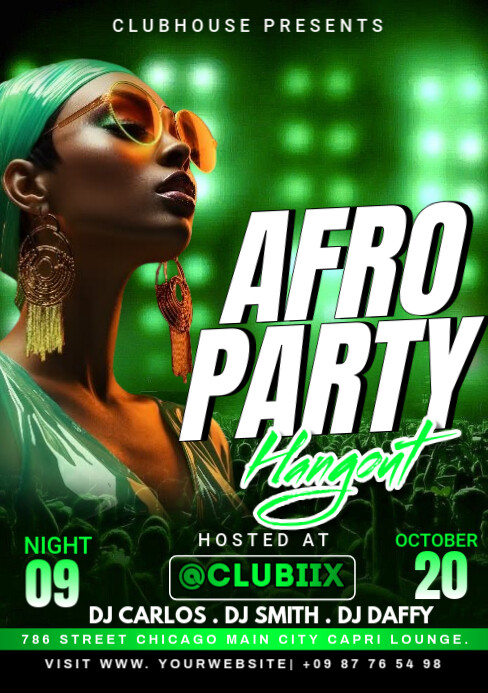 Copy of afro beats party posters | PosterMyWall