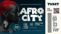 Afro City / Party Ticket Template Design Цифровой дисплей (16 : 9)
