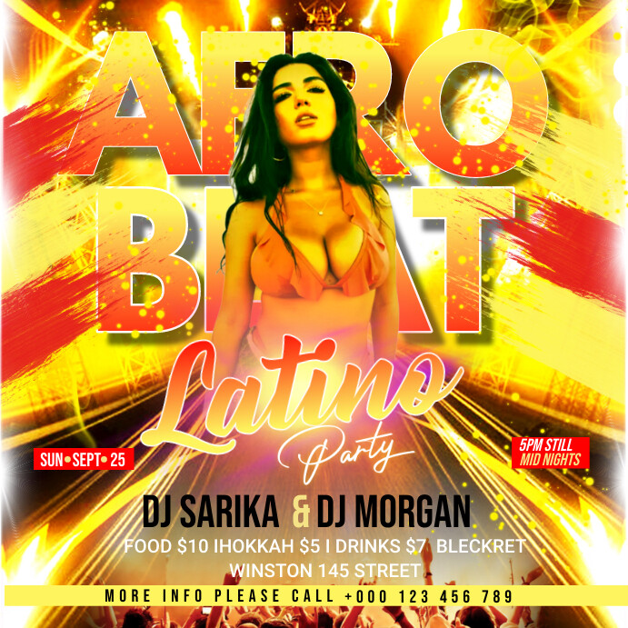 Copy of Afro Latin Party flyer | PosterMyWall