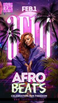Afro Night Beats Instagram Story template