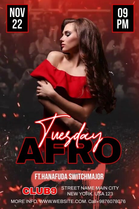 Afro party Template | PosterMyWall