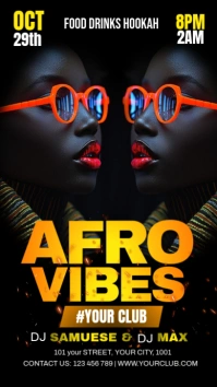 AFRO VIBES PARTY História do Instagram template