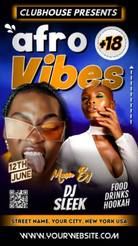 Afro Vibes Party Instagram Story Video template