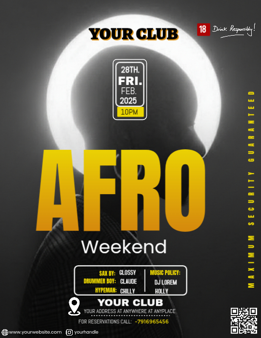 AFRO weekend vibes poster Template | PosterMyWall