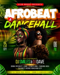 Afrobeat and dancehall music festival concert party nightclub event advertisement flyer template Instagram Portrait