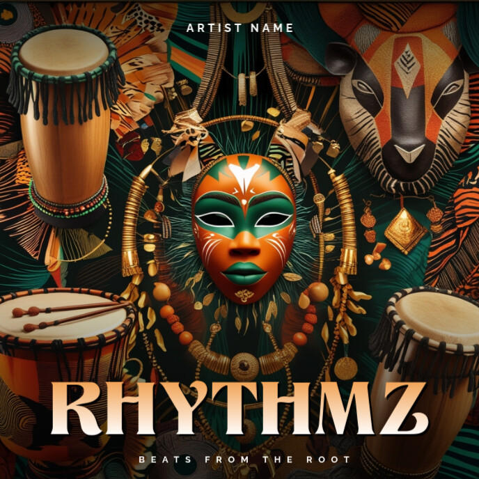 Afrobeat Official Sound Drop | Maximalist Cover Art template