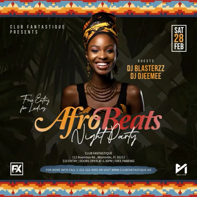 Afrobeats Amapiano Party Instagram Video Template
