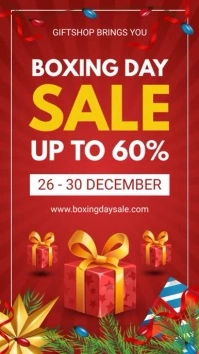 After Christmas Boxing Day Digital Display De template