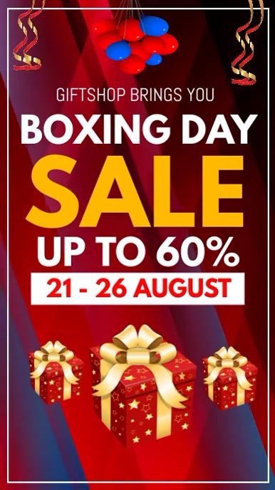 After Christmas Boxing Day Digital Display De template