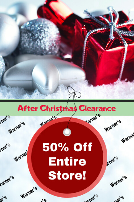 After Christmas Sale Poster Template | PosterMyWall