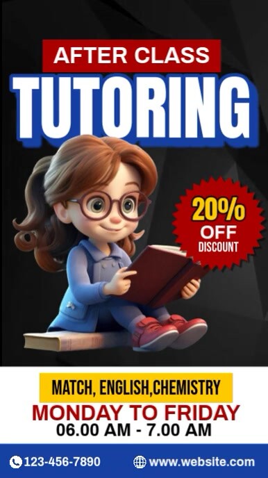 After Class Tutoring Instagram Reel template