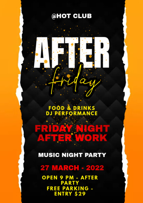 After Friday A4 template