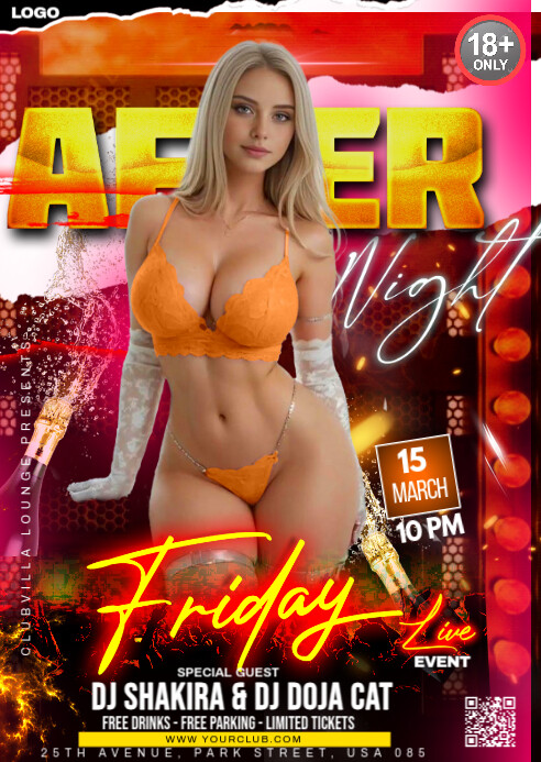 After Friday Night Party A6 template