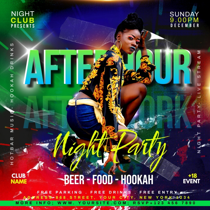 AFTER HOUR Template PosterMyWall AFTER HOUR Template PosterMyWall