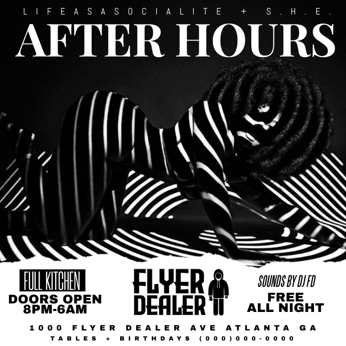 after hour โพสต์บน Instagram template