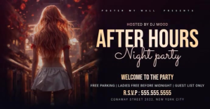 After Hours Party Facebook begivenhed cover template
