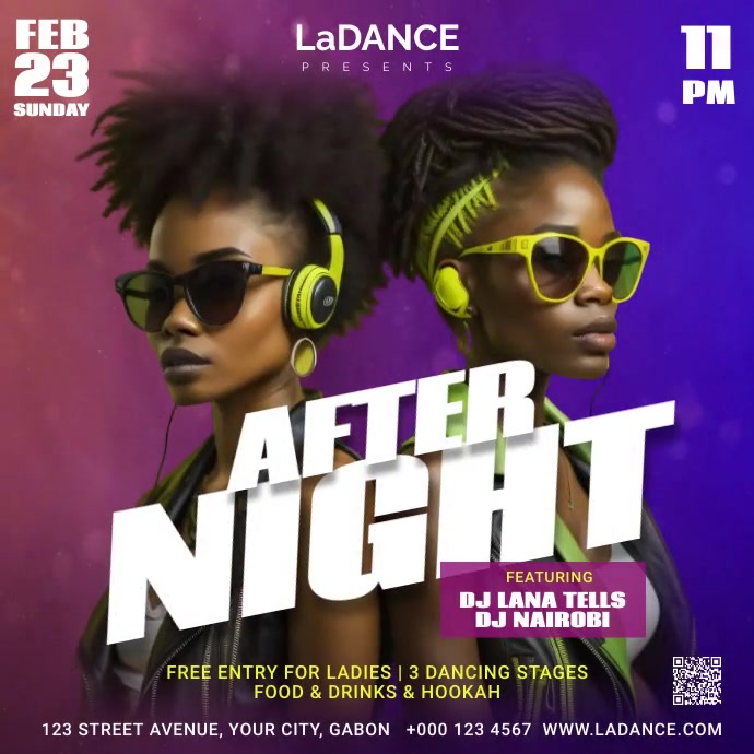 Advert Day Rave Copy of After night party event instagram ad | PosterMyWall