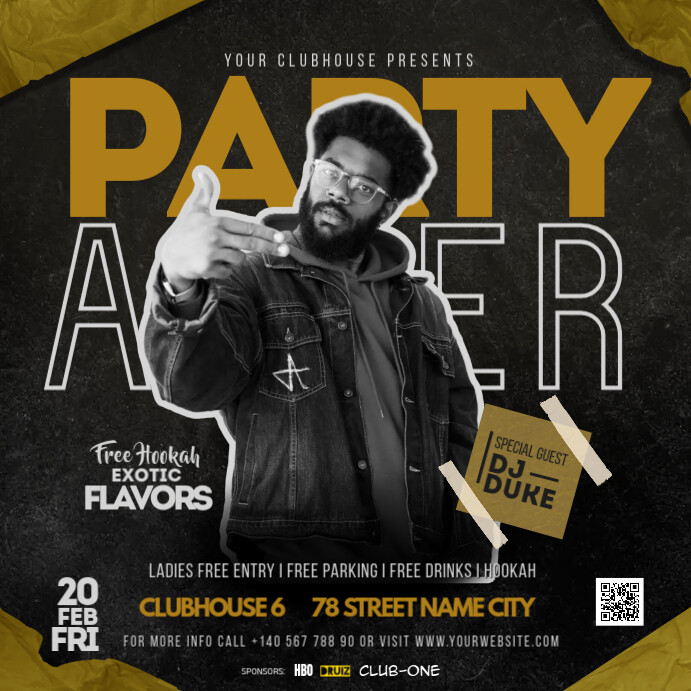 after party Instagram Post template