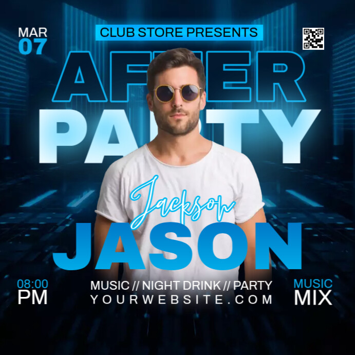 After Party Night Instagram Post template