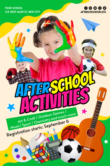 After School Activities Poster Template | PosterMyWall