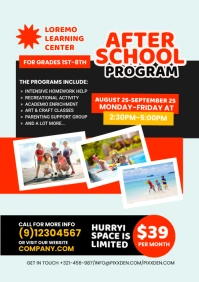 After school flyer A4 template