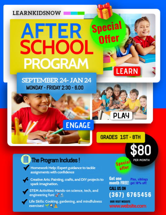 After School Program Flyer Templates | PosterMyWall